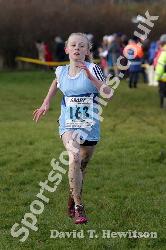 Libby Hedger wins the under-13 girls 2012 North East Championships, Summerhill Country Park, Hartlepool.